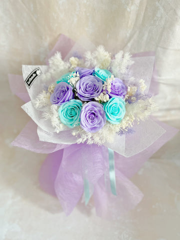 (番梘花)夢幻公主 番梘玫瑰花 乾燥花束  生日花束