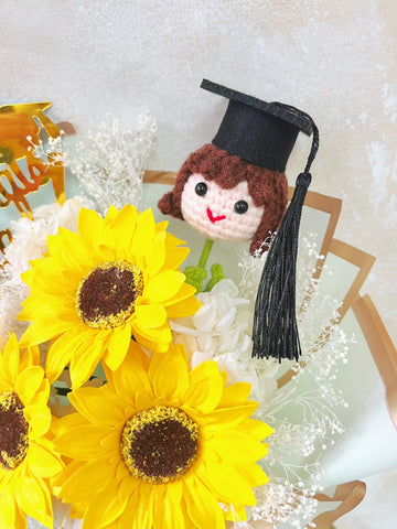 (番梘花)畢業小女孩-畢業花束系列畢業太陽花花束  小學畢業 幼稚園畢業  中學畢業