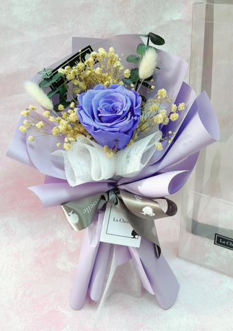 小驚喜-紫色保鮮瑰花束 永生花  Mini Surprise  Purple Preserved Rose Bouquet