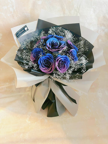 (番梘花)浪漫夜空 番梘花 乾燥花束   生日花束