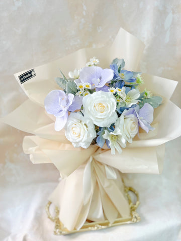 14 預訂(人造花)玫瑰花蝴蝶蘭生日花束 畢業花束