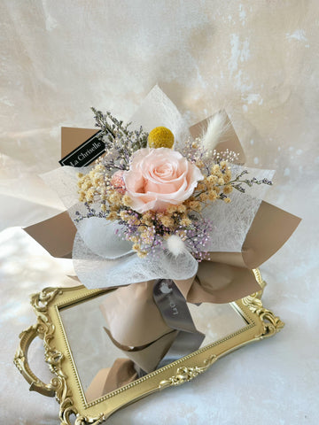 小驚喜-大地系小保鮮瑰花束 永生花  Mini Surprise Red Preserved Rose Bouque