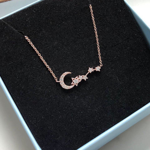 (套裝)迷你版天長地久9枝粉紅白保鮮玫瑰花永生花束  + 頸鏈 Le Petit Forever Love Preserved Pink Rose  Flower Bouquet