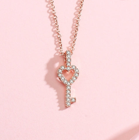 (套裝)迷你版天長地久9枝粉紅白保鮮玫瑰花永生花束  + 頸鏈 Le Petit Forever Love Preserved Pink Rose  Flower Bouquet