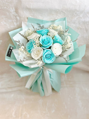 (番梘花)清雅 番梘玫瑰花束 乾燥花束 生日花束