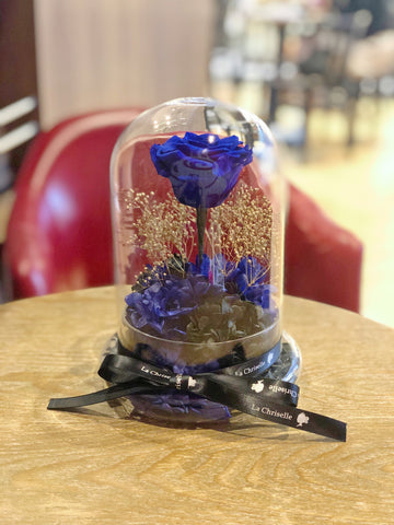 星際夜空藍色大玫瑰保鮮花永生花禮
