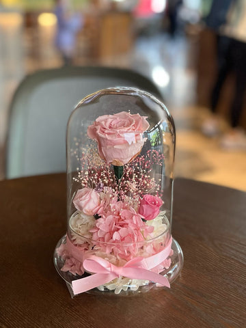 粉紅玫瑰花園保鮮花永生花禮 La Romance in Pink  Preserved Flowers
