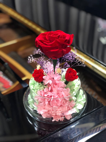 紅色玫瑰花園保鮮花禮  永生花  Passionate Red Preserved Flowers