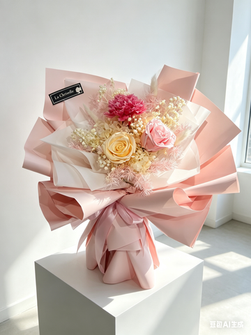 珍愛-母親節康乃馨玫瑰花保鮮花束 Mother’s Day Preserved Bouquet