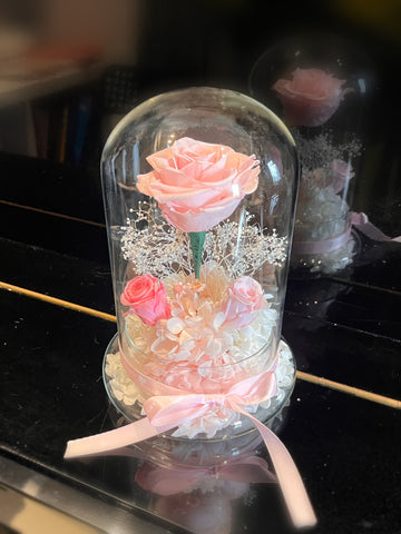 （情人節預訂）粉紅玫瑰花園保鮮花永生花禮 La Romance in Pink  Preserved Flowers