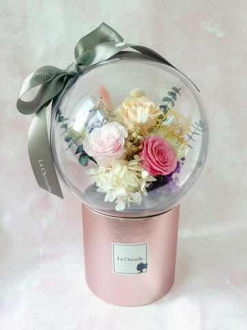 夢幻系-告白氣球花束 生日求婚花桶保鮮花 永生花桶 Love Balloon Preserved Roses Bucket