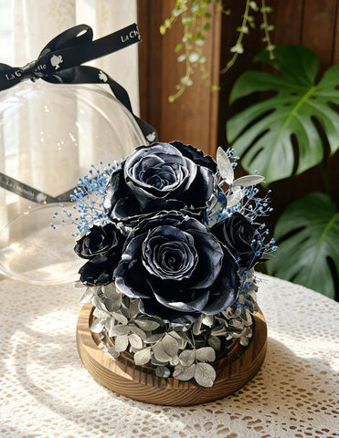戀愛行星水晶球 保鮮花 永生花 玻璃罩 花瓶 擺設 Forever  Lovers Preserved Flowers