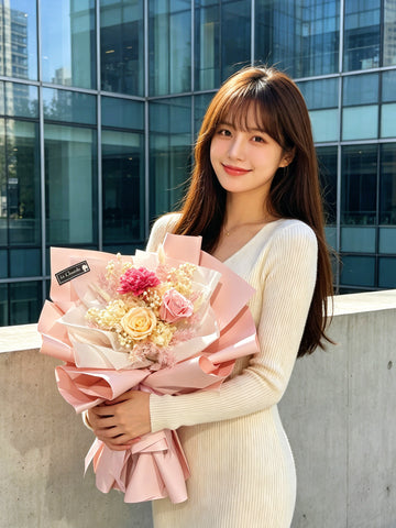 珍愛-母親節康乃馨玫瑰花保鮮花束 Mother’s Day Preserved Bouquet