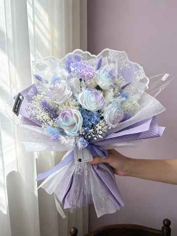 （現貨）永生花  夢幻七夕 6 枝保鮮玫瑰花束 生日花束 Preserved Flower Bouquet