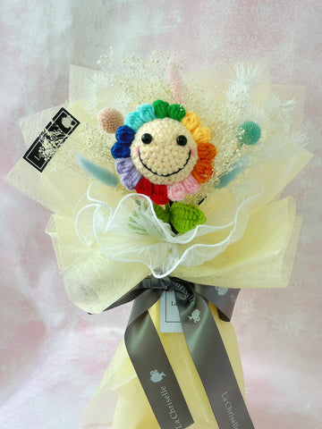 彩虹微笑太陽手鈎花束 Rainbow Smile graduation bouquet