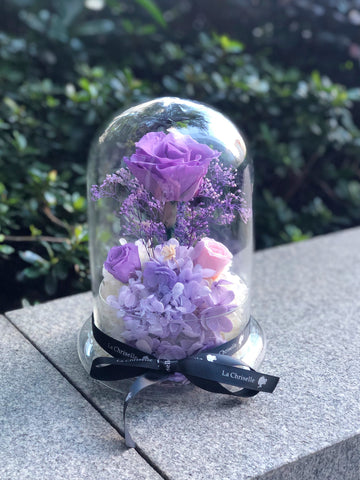 （情人節預訂) 紫玫瑰花園保鮮花禮 永生花 La Romance in Purple Preserved Flowers