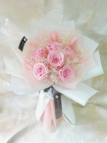(情人節預訂）就是愛你～6 枝保鮮玫瑰花 永生花 束  Forever  Love Preserved Rose  Flower Bouquet