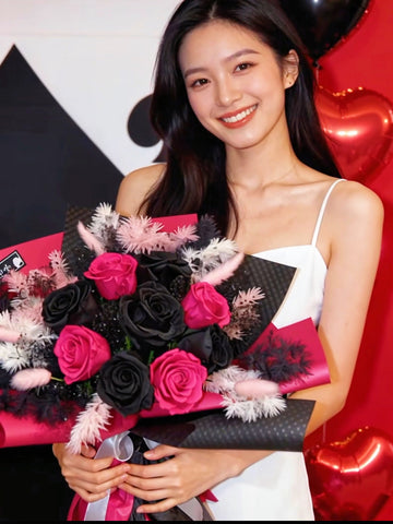 My Queen 天長地久9枝保鮮玫瑰花束｜保鮮花 永生花生日花束 9 purple  preserved rose bouquet