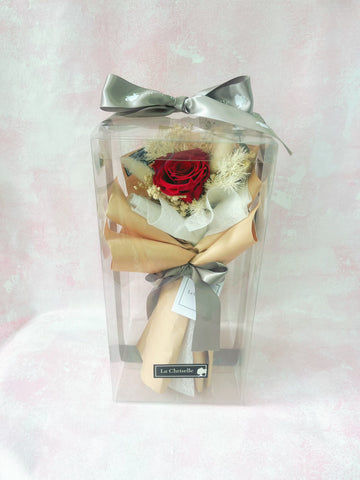 小驚喜-熱情紅小 保鮮瑰花束 永生花  Mini Surprise Red Preserved Rose Bouquet