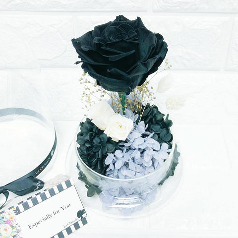 高貴黑玫瑰花保鮮花禮 Classic Black Rose Preserved Flowers