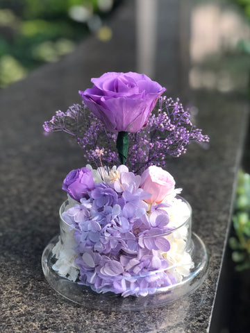 紫玫瑰花園保鮮花禮 永生花Best Seller La Romance in Purple Preserved Flowers