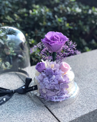 紫玫瑰花園保鮮花禮 永生花Best Seller La Romance in Purple Preserved Flowers