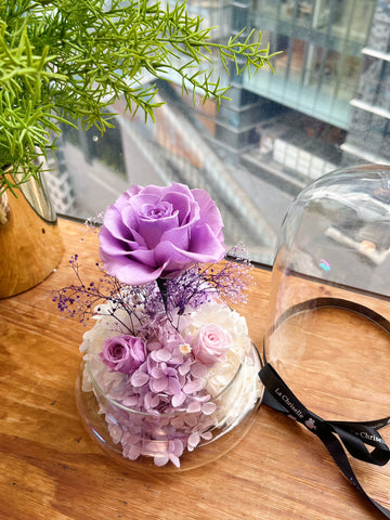 紫玫瑰花園保鮮花禮 永生花Best Seller La Romance in Purple Preserved Flowers