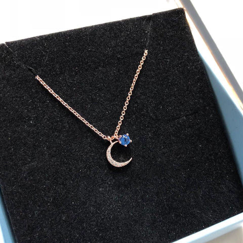 浪漫藍月亮頸鏈 Blue Moon Necklace