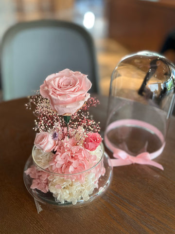 粉紅玫瑰花園保鮮花永生花禮 La Romance in Pink  Preserved Flowers