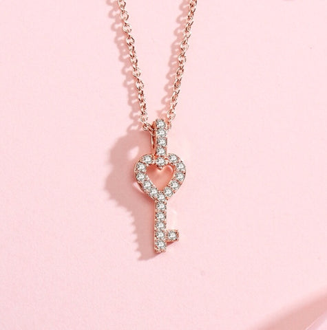 星空情書版甜心鑰匙頸鏈保鮮花禮盒 Love Key Necklace Starry Night Preserved Flower Box